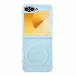 For Samsung Galaxy Z Flip6 / Flip5 Wave Texture MagSafe Skin Feel PC Phone Case(Light Blue)