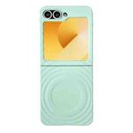 For Samsung Galaxy Z Flip6 / Flip5 Wave Texture MagSafe Skin Feel PC Phone Case(Mint Green)