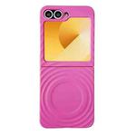 For Samsung Galaxy Z Flip6 / Flip5 Wave Texture MagSafe Skin Feel PC Phone Case(Rose Red)