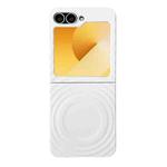 For Samsung Galaxy Z Flip6 / Flip5 Wave Texture MagSafe Skin Feel PC Phone Case(White)