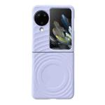 For OPPO Find N3 Flip Wave Texture MagSafe Skin Feel PC Phone Case(Purple)