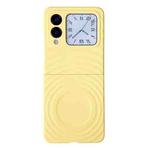 For Huawei nova Flip Wave Texture MagSafe Skin Feel PC Phone Case(Yellow)