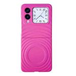 For Huawei nova Flip Wave Texture MagSafe Skin Feel PC Phone Case(Rose Red)