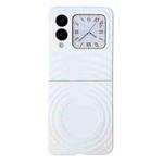 For Huawei nova Flip Wave Texture MagSafe Skin Feel PC Phone Case(White)