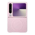 For Huawei Pura X Wave Texture MagSafe Skin Feel PC Phone Case(Pink)
