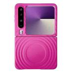 For Huawei Pura X Wave Texture MagSafe Skin Feel PC Phone Case(Rose Red)