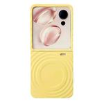 For Honor V Flip Wave Texture MagSafe Skin Feel PC Phone Case(Yellow)
