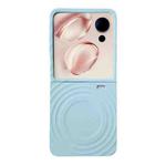 For Honor V Flip Wave Texture MagSafe Skin Feel PC Phone Case(Light Blue)