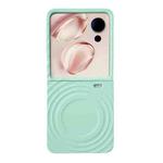 For Honor V Flip Wave Texture MagSafe Skin Feel PC Phone Case(Mint Green)