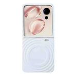 For Honor V Flip Wave Texture MagSafe Skin Feel PC Phone Case(White)