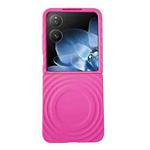 For Xiaomi Mix Flip Wave Texture MagSafe Skin Feel PC Phone Case(Rose Red)