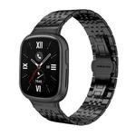 For Honor Watch 4 20mm xDfind Seven-bead Solid Stainless Steel Watch Band(Black)