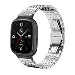 For Honor Watch 4 20mm xDfind Seven-bead Solid Stainless Steel Watch Band(Silver)