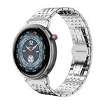 For Honor Watch Fit 22mm xDfind Seven-bead Solid Stainless Steel Watch Band(Silver)