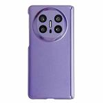 For Huawei Mate X6 Skin Meel PC Magnetic Hinge Folding Phone Case(Purple)