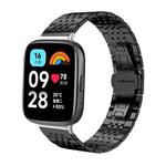 For Redmi Watch 3 Active / Lite 20mm xDfind Seven-bead Solid Stainless Steel Watch Band(Black)