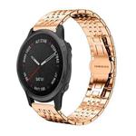 For Garmin Fenix 8/7S/6S/5S 20mm 18mm xDfind Seven-bead Solid Stainless Steel Watch Band(Rose Gold)