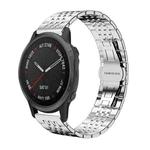 For Garmin Fenix 8/7S/6S/5S 20mm 18mm xDfind Seven-bead Solid Stainless Steel Watch Band(Silver)