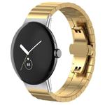 For Google Pixel Watch 3 45mm 22mm xDfind One-bead Bamboo Solid Stainless Steel Watch Band(Gold)