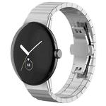 For Google Pixel Watch 3 / 2 / 1 41mm 20mm xDfind One-bead Bamboo Solid Stainless Steel Watch Band(Silver)