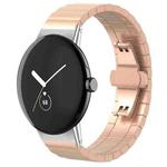 For Google Pixel Watch 3 / 2 / 1 41mm 20mm xDfind One-bead Bamboo Solid Stainless Steel Watch Band(Rose Gold)