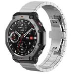 For Amazfit T-Rex 3 22mm xDfind One-bead Bamboo Solid Stainless Steel Watch Band(Silver)