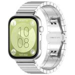For Huawei Watch Fit4 / Fit3 / Fit4 Pro 20mm xDfind One-bead Bamboo Solid Stainless Steel Watch Band(Silver)