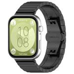For Huawei Watch Fit4 / Fit3 / Fit4 Pro 20mm xDfind One-bead Bamboo Solid Stainless Steel Watch Band(Black)