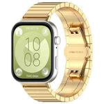 For Huawei Watch Fit4 / Fit3 / Fit4 Pro 20mm xDfind One-bead Bamboo Solid Stainless Steel Watch Band(Gold)