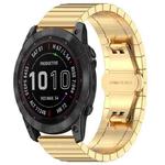 For Garmin Fenix 8/7X/6X/5X 26mm 22mm xDfind One-bead Bamboo Solid Stainless Steel Watch Band(Gold)