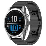 For Garmin Fenix 8/7S/6S/5S 20mm 18mm xDfind One-bead Bamboo Solid Stainless Steel Watch Band(Black)