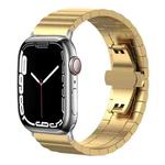For Apple Watch 38 / 40 / 41 / S10 42mm 20mm xDfind One-bead Bamboo Solid Stainless Steel Watch Band(Gold)