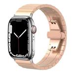 For Apple Watch 38 / 40 / 41 / S10 42mm 20mm xDfind One-bead Bamboo Solid Stainless Steel Watch Band(Rose Gold)