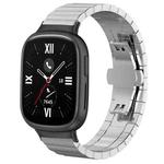 For Honor Watch 4 TMA-L19 20mm xDfind One-bead Bamboo Solid Stainless Steel Watch Band(Silver)