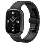 For Honor Watch 4 TMA-L19 20mm xDfind One-bead Bamboo Solid Stainless Steel Watch Band(Black)