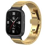 For Honor Watch 4 TMA-L19 20mm xDfind One-bead Bamboo Solid Stainless Steel Watch Band(Gold)