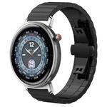 For Honor Watch Fit 22mm xDfind One-bead Bamboo Solid Stainless Steel Watch Band(Black)