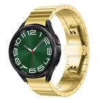 For Samsung Galaxy Watch 7 / 6 / 5 / FE 20mm xDfind One-bead Bamboo Solid Stainless Steel Watch Band(Gold)