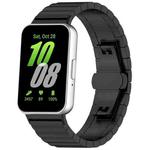 For Samsung Galaxy Fit3 SM-R390 18mm xDfind One-bead Bamboo Solid Stainless Steel Watch Band(Black)