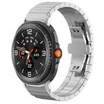For Samsung Galaxy Watch8 22mm xDfind One-bead Bamboo Solid Stainless Steel Watch Band(Silver)