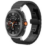 For Samsung Galaxy Watch8 22mm xDfind One-bead Bamboo Solid Stainless Steel Watch Band(Black)