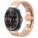 For Samsung Galaxy Watch8 22mm xDfind One-bead Bamboo Solid Stainless Steel Watch Band(Rose Gold)