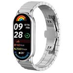 For Xiaomi Smart Band 10 / 9 / 8 NFC 14mm xDfind One-bead Bamboo Solid Stainless Steel Watch Band(Silver)