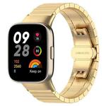 For Redmi Watch 3 20mm xDfind One-bead Bamboo Solid Stainless Steel Watch Band(Gold)