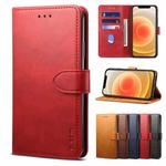 For iPhone 12 mini GUSSIM Business Style Horizontal Flip Leather Case with Holder & Card Slots & Wallet(Red)