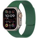 For Apple Watch 42 / 44 / 45 / 46 / 49mm xDfind Flat Head Litchi Texture Magnetic Silicone Watch Band(Dark Green)
