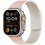 For Apple Watch 42 / 44 / 45 / 46 / 49mm xDfind Flat Head Litchi Texture Magnetic Silicone Watch Band(Pink Sstarlight)