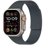 For Apple Watch 42 / 44 / 45 / 46 / 49mm xDfind Flat Head Litchi Texture Magnetic Silicone Watch Band(Grey)