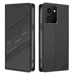 For HMD Skyline Embossed Multi-functional Wallet Retro Leather Phone Case(Black)