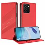 For HMD Skyline Embossed Multi-functional Wallet Retro Leather Phone Case(Red)